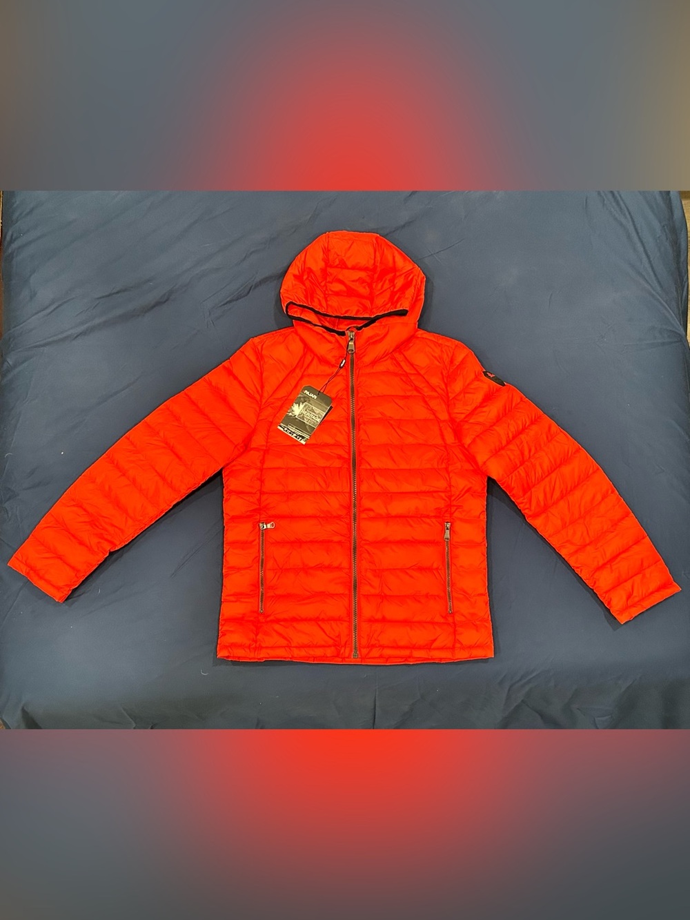 NEW PAJAR MEN'S OSPREY QUILTED & PUFFER LIGHTWEIGHT RED HOODED JACKET SIZE M
